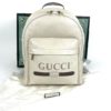 Gucci Calfskin Logo Cream Leather Backpack 4