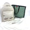 Gucci Calfskin Logo Cream Leather Backpack 3