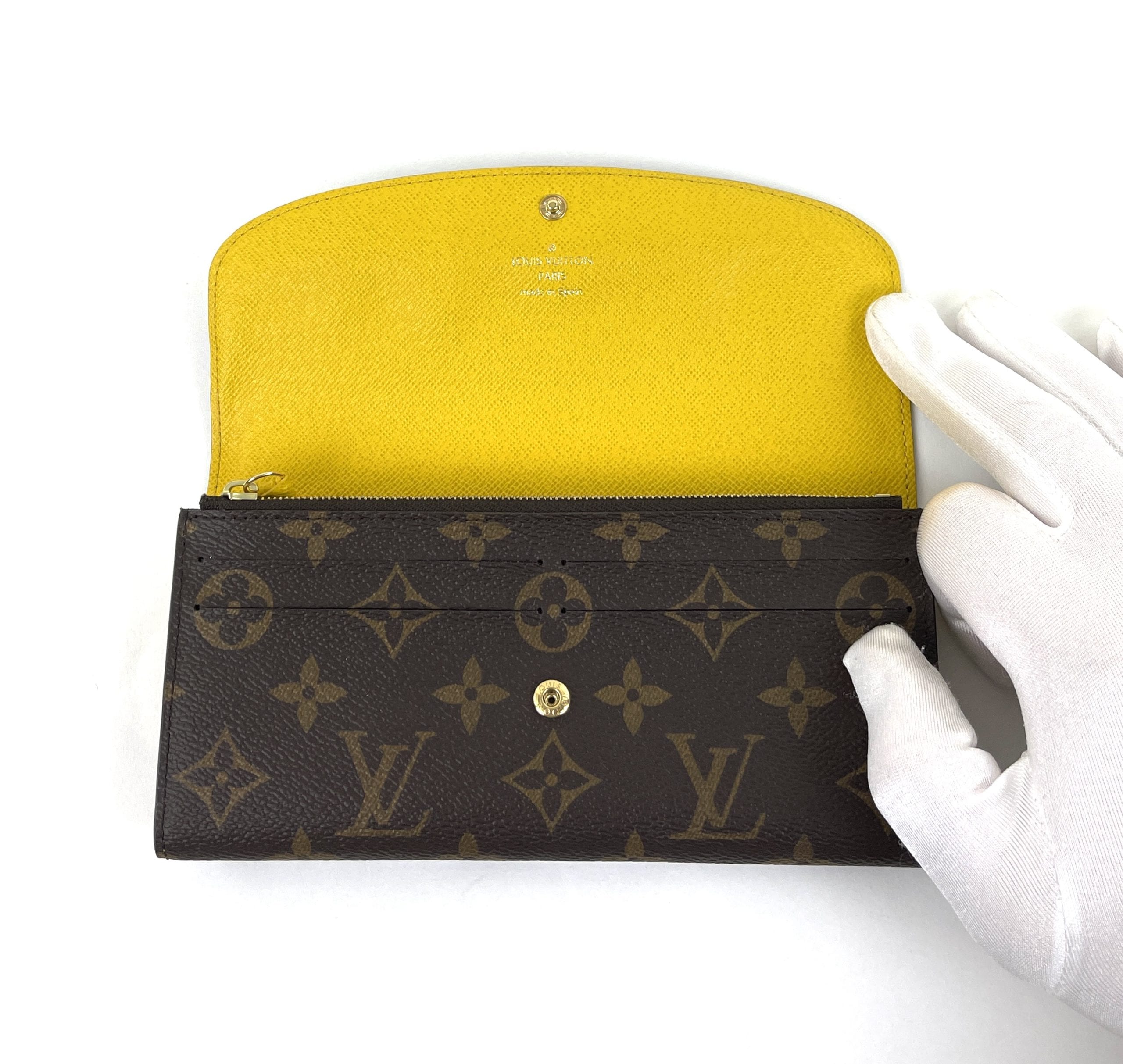 Louis Vuitton Emilie Wallet Monogram Reverse in Coated Canvas with  Gold-tone - US
