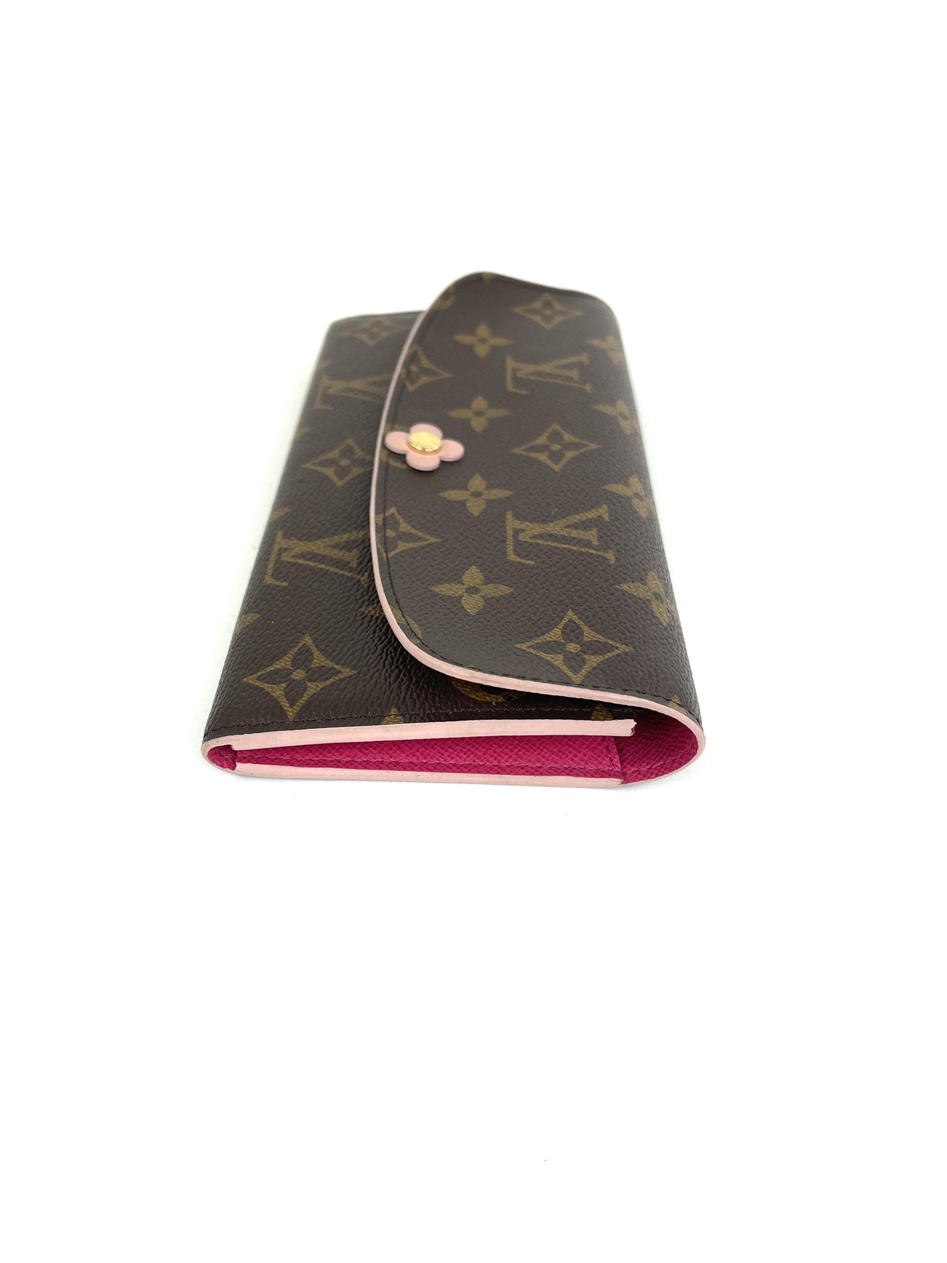 Pre-owned Louis Vuitton Emilie Bloom Flower Wallet Pink Monogram Limited  Edition