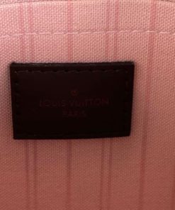 Louis Vuitton Damier Ebene Neverfull Pochette Rose Ballerine