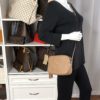 Soho Small Rose Beige Leather Disco Bag 2