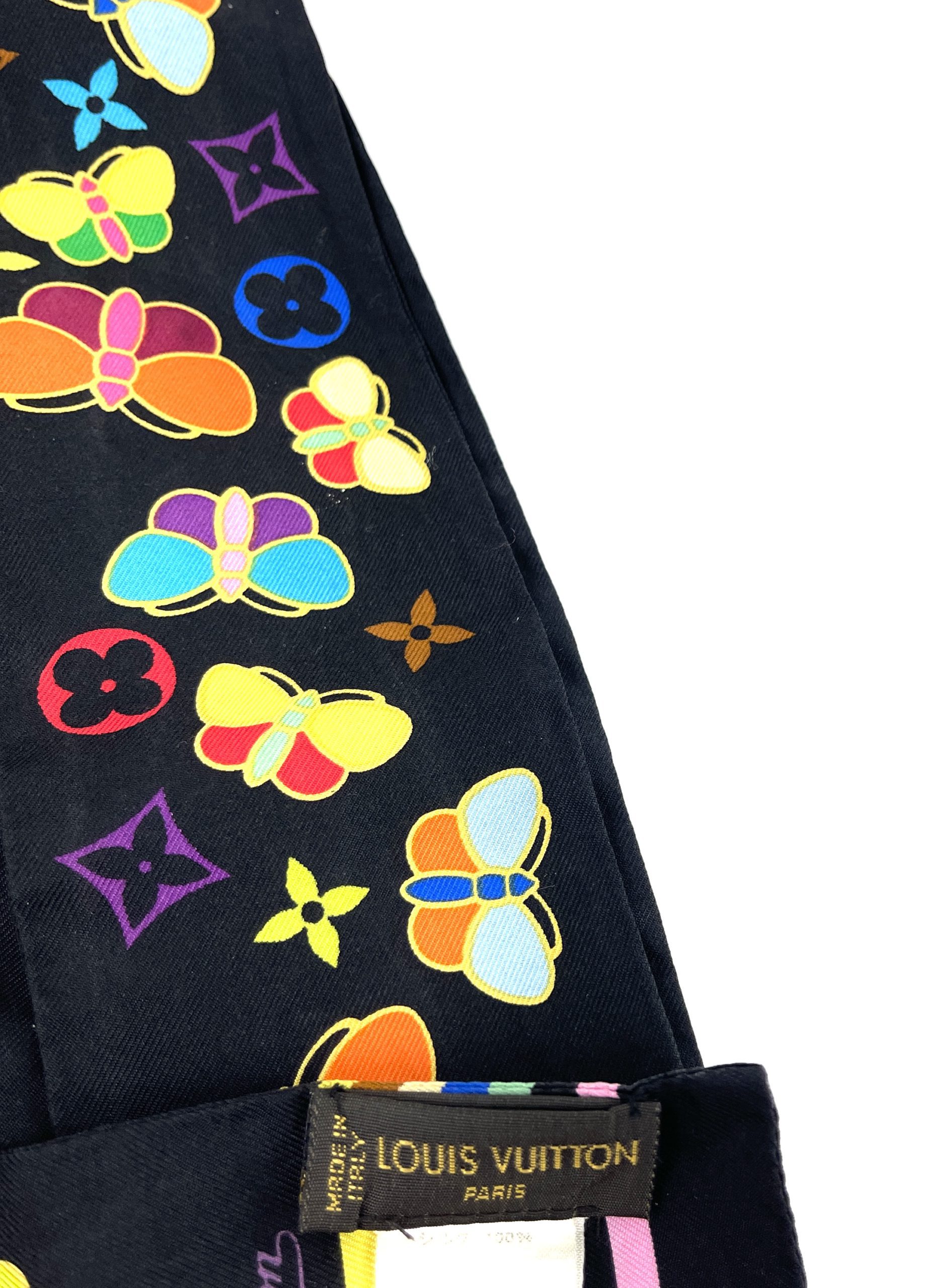 Louis Vuitton - Multicolor Silk Floral & Bag Print Bandeau