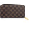 Louis Vuitton Damier Ebene Zippy Wallet With Rose Ballerine 7