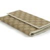 Gucci GG Tan Canvas Flap Wallet With Cream Leather Trim 8