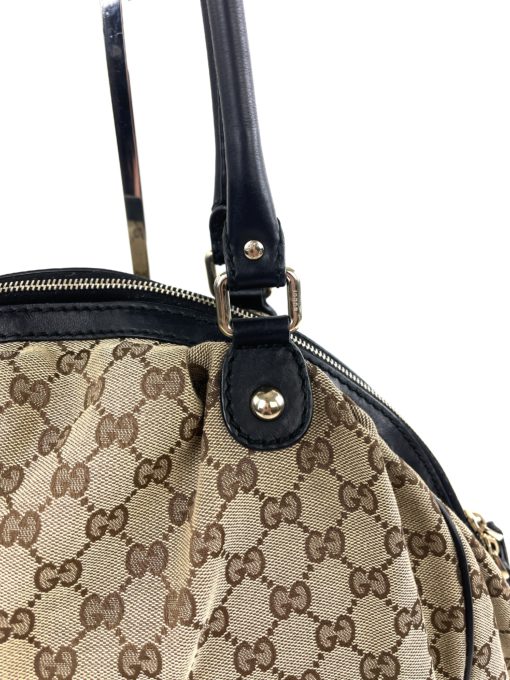 Gucci GG Small Sukey Shoulder Bag with Black Leather Trim 4