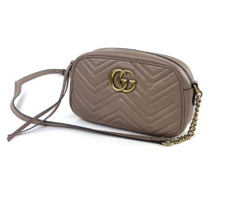 Gucci GG Rose Beige Marmont Small Matelassé Shoulder Bag / Crossbody
