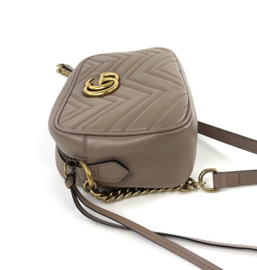 Gucci GG Rose Beige Marmont Small Matelassé Shoulder Bag / Crossbody 11
