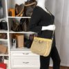 Vintage Gucci GG Canvas D Ring Crossbody with Yellow Trim 13