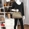 Vintage Gucci GG Coated Canvas Dome Satchel 25