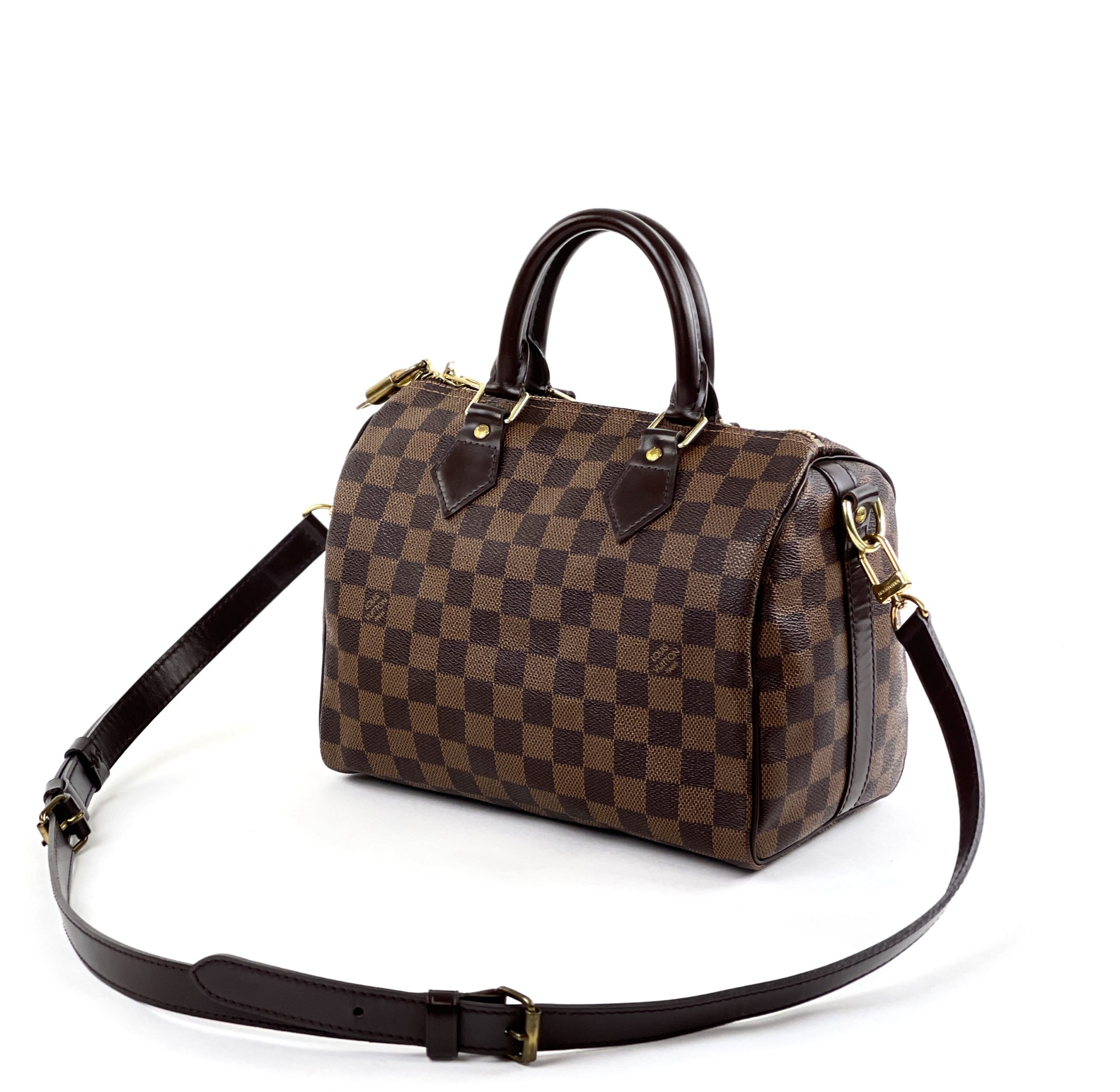 Louis Vuitton Damier Ebene Red Speedy Bandouliere 25 - A World Of Goods For  You, LLC