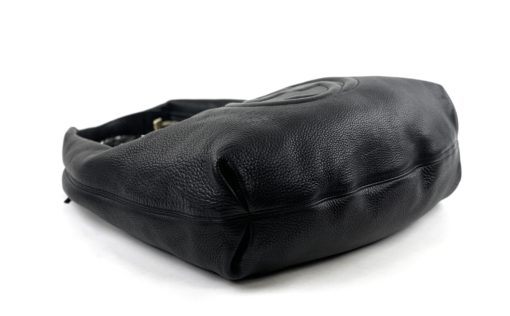 Gucci GG Black Leather Large Tassel Hobo 16