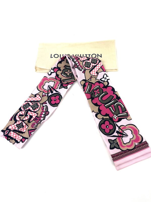 Louis Vuitton All In LV Bandeau Silk Twilly Rose