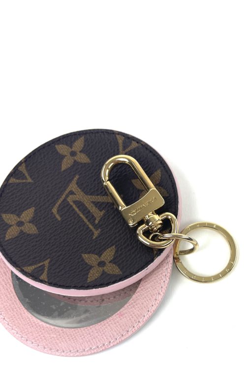 Louis Vuitton Monogram Mirror Bag Charm Key Holder Rose Ballerine