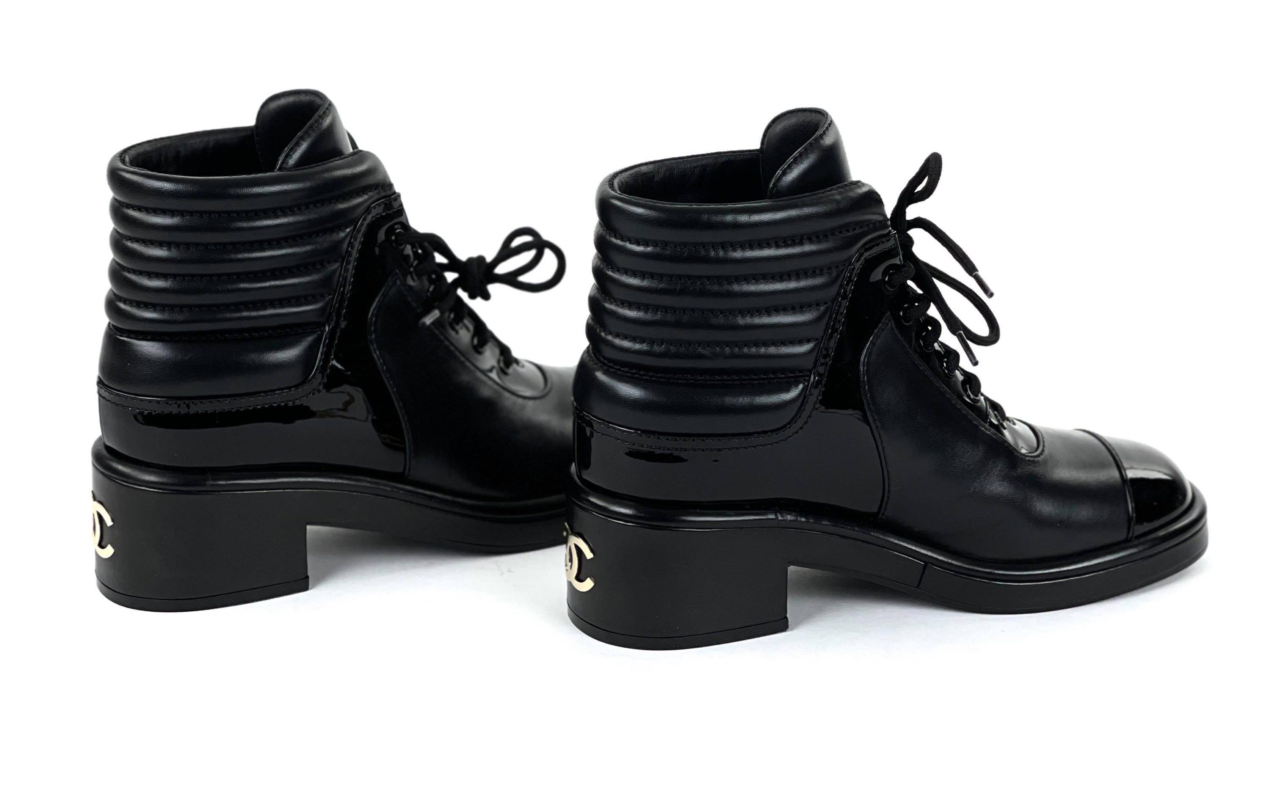 Chanel Black Two Tone Duffle Boots - A World Of Goods For You, LLC