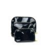 Chanel VIP Set of 3 Black Patent Cosmetic Bags 8