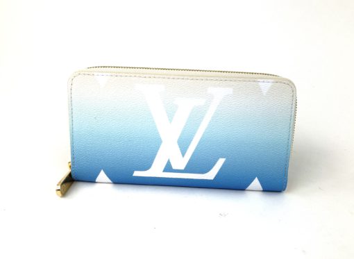 Louis Vuitton Monogram Giant By The Pool Zippy Wallet Bleu 12
