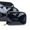 Chanel VIP Set of 3 Black Patent Cosmetic Bags 3