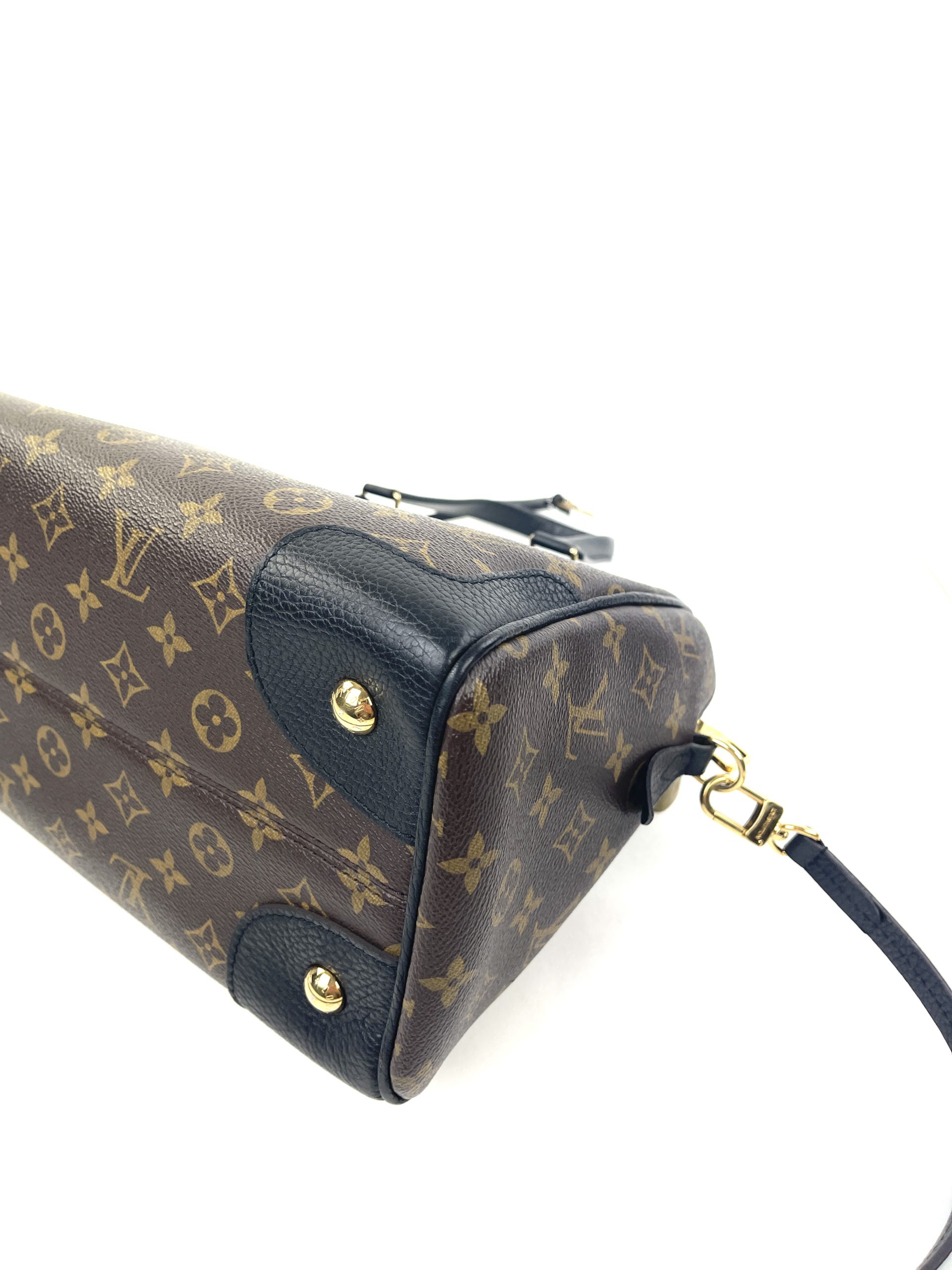 Authentic Louis Vuitton Monogram Noir Retiro NM Handbag/Shoulder