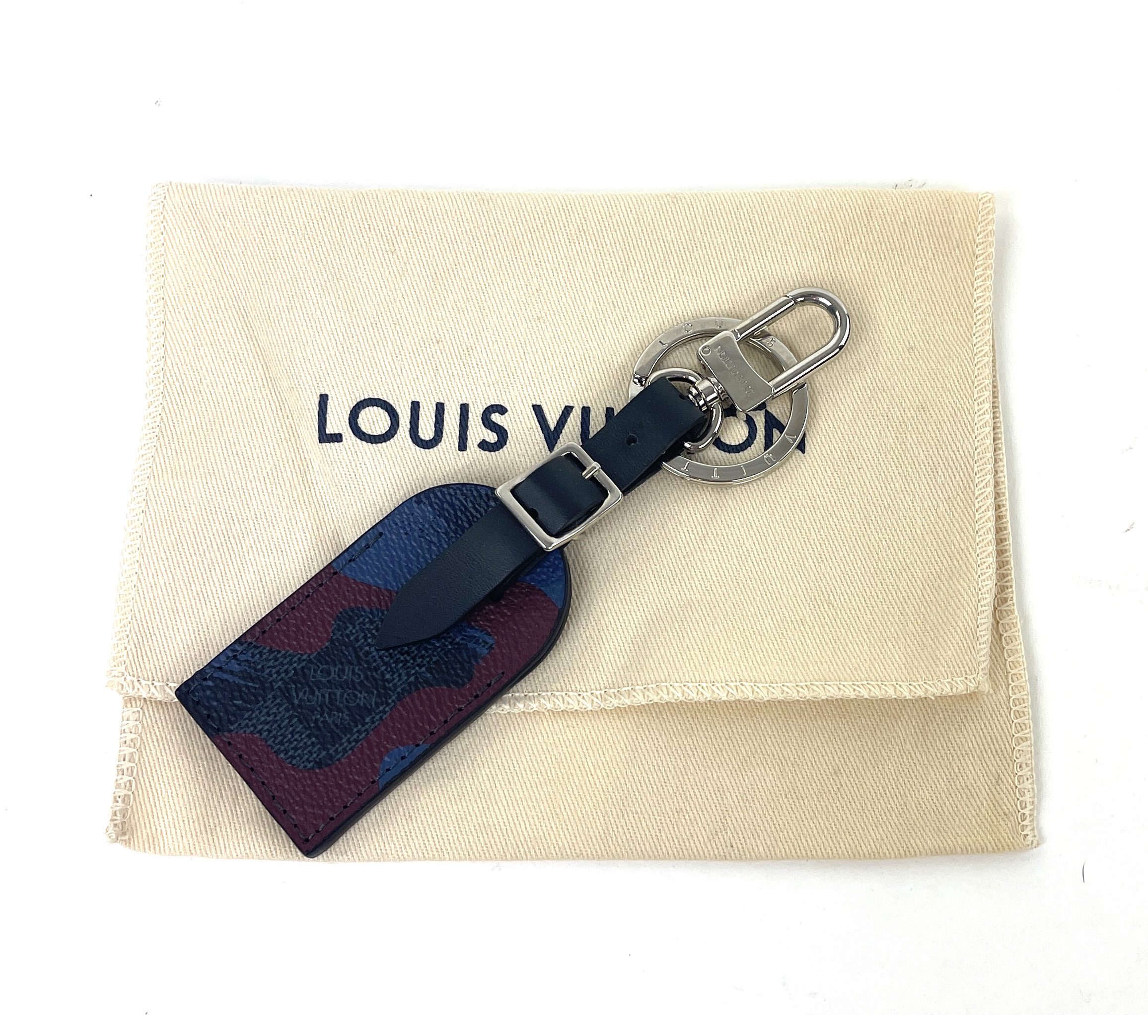 Louis Vuitton Dragonne Key Holder Monogram Empreinte Blue