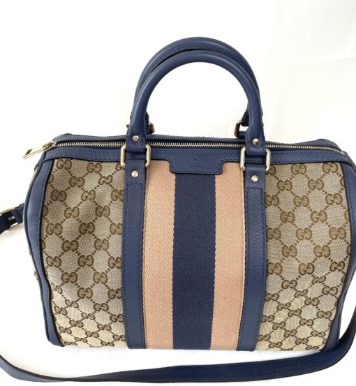 Gucci GG Boston Bag Blue and Pink 5