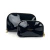 Chanel VIP Set of 3 Black Patent Cosmetic Bags 4