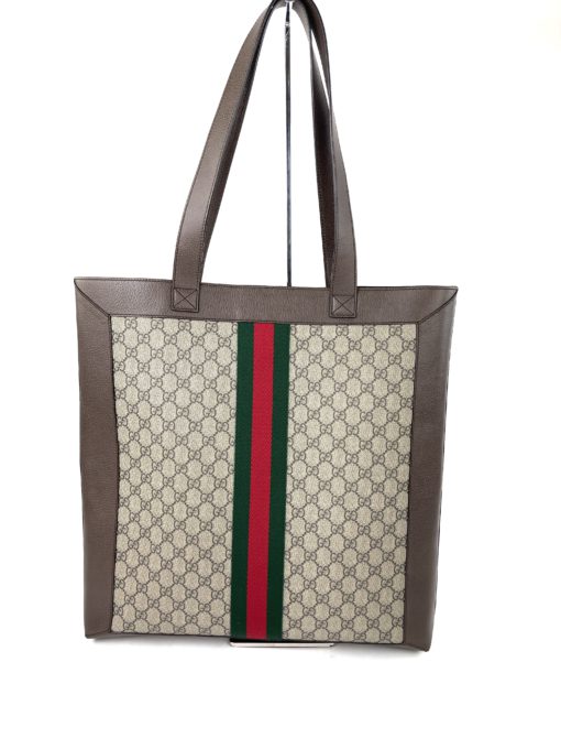 Gucci Large Beige/Tan GG Coated Canvas/Leather Ophidia Tote Bag with pouch 7