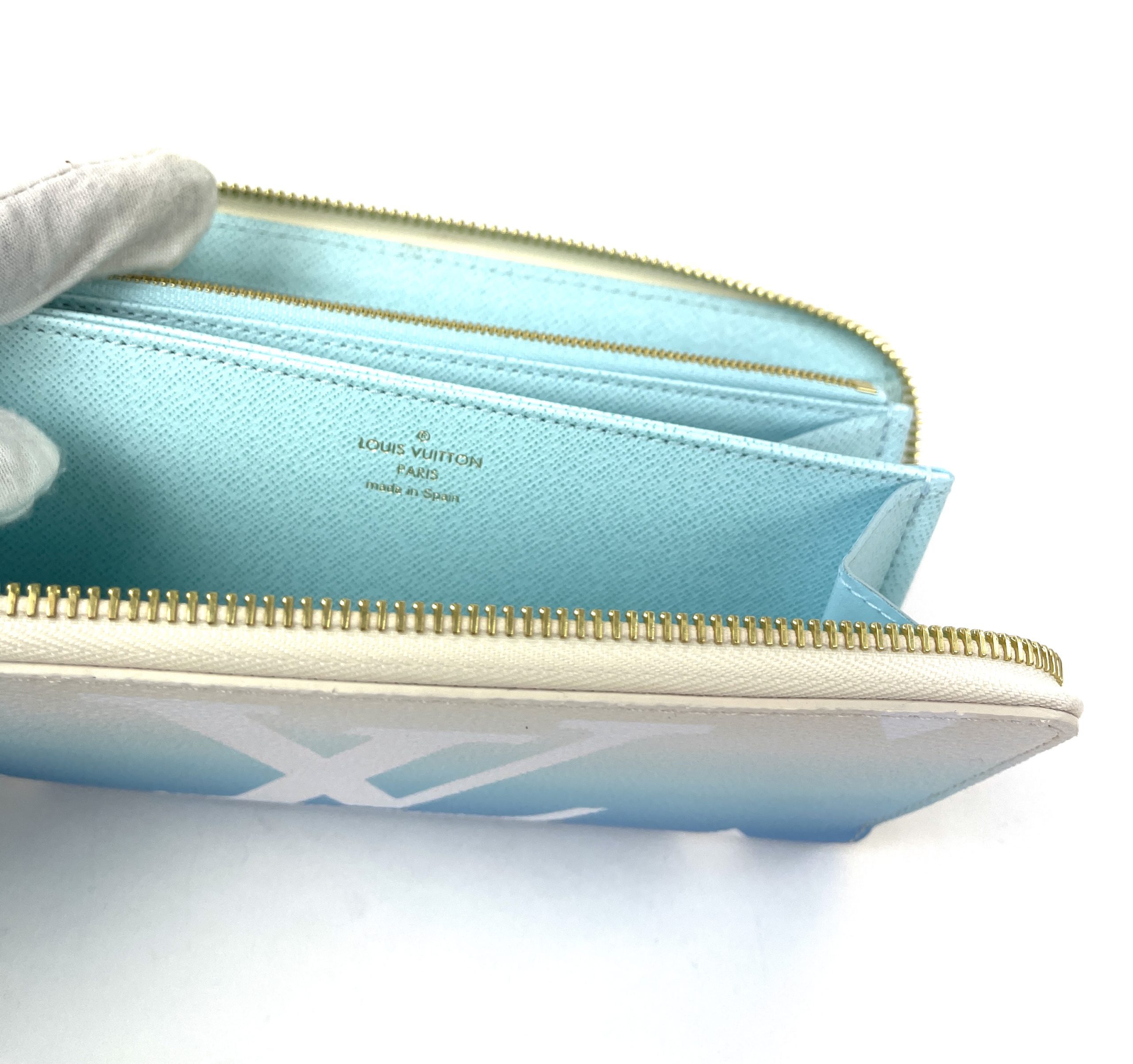 Louis Vuitton Blue Monogram Empreinte By The Pool Zippy Coin Purse Case  Wallet
