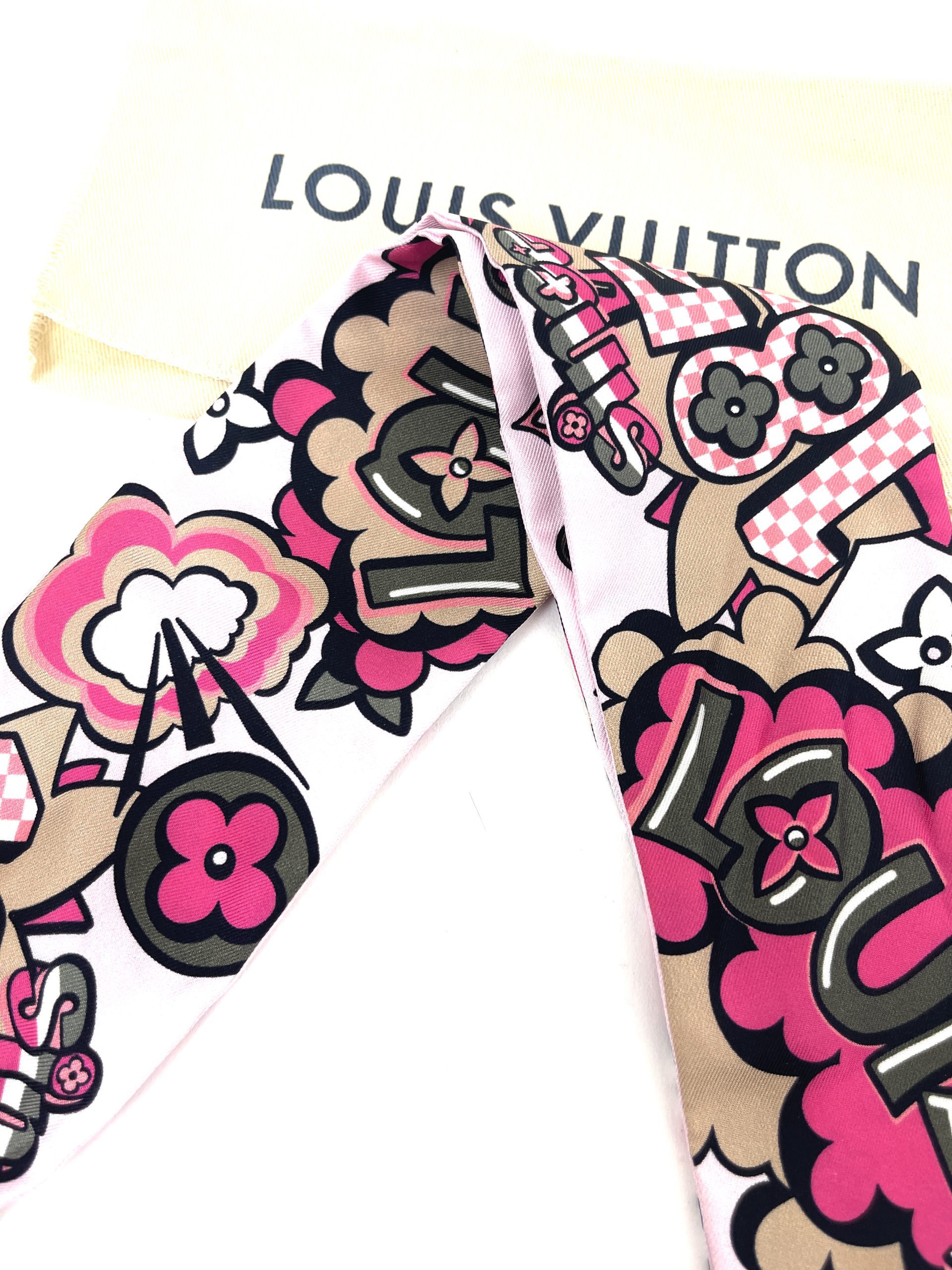 Louis Vuitton All In LV Bandeau Silk Twilly Rose – Coco Approved Studio