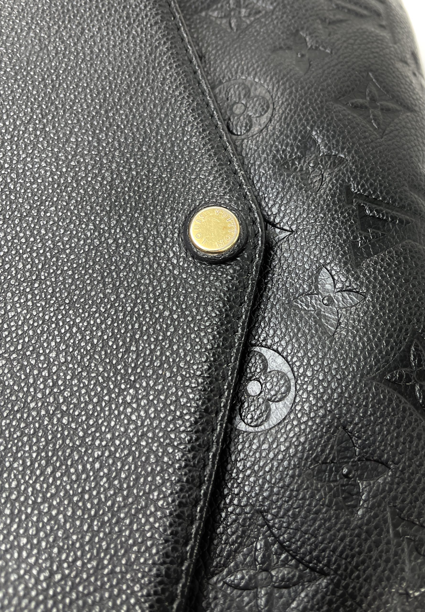 The Closet - Louis Vuitton Taupe Empreinte Twice Bag AED3,570 لويس فيتون  ٣،٥٧٠ درهم