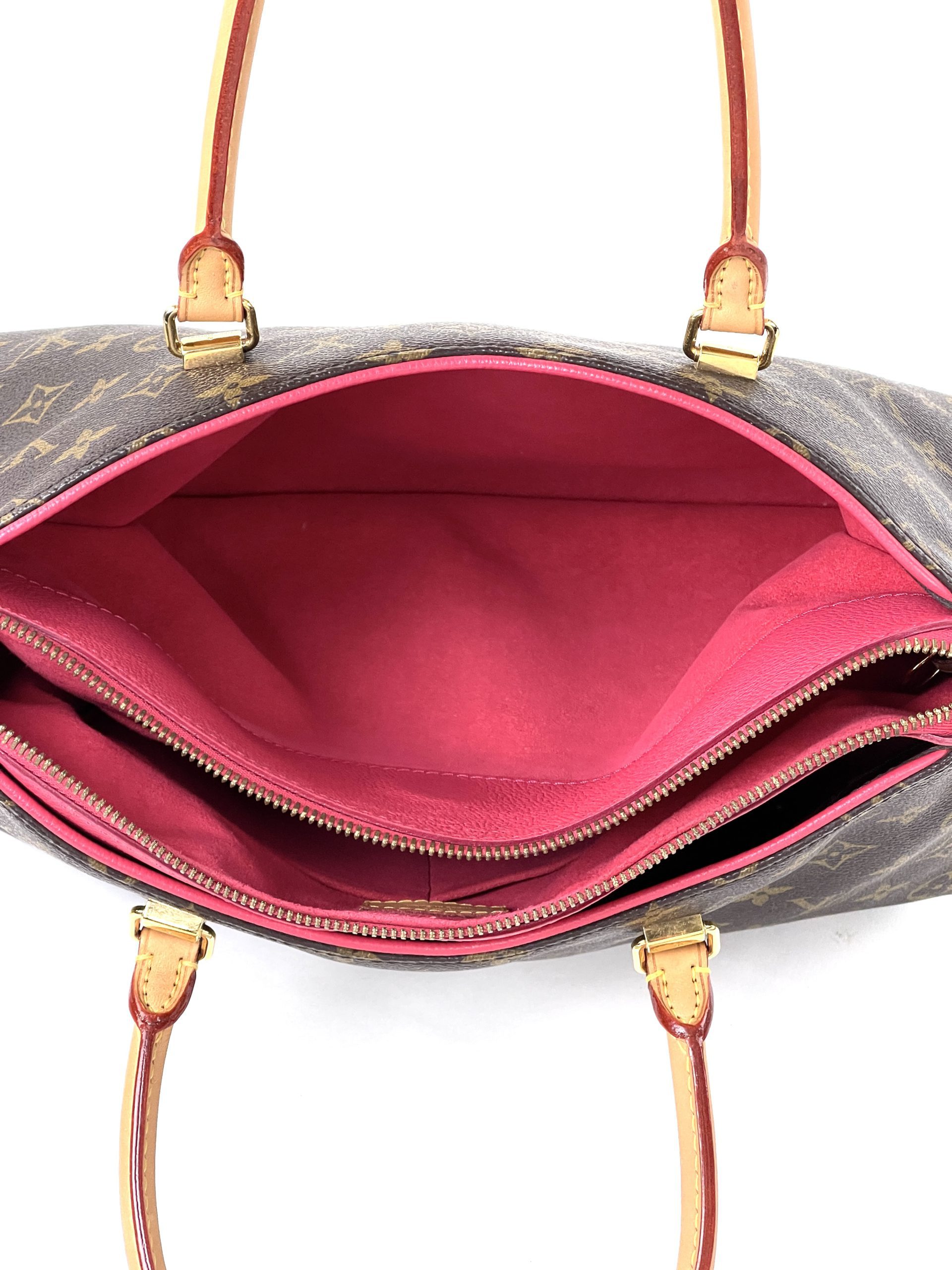 Louis Vuitton Monogram Pallas MM with Hot Pink - A World Of Goods