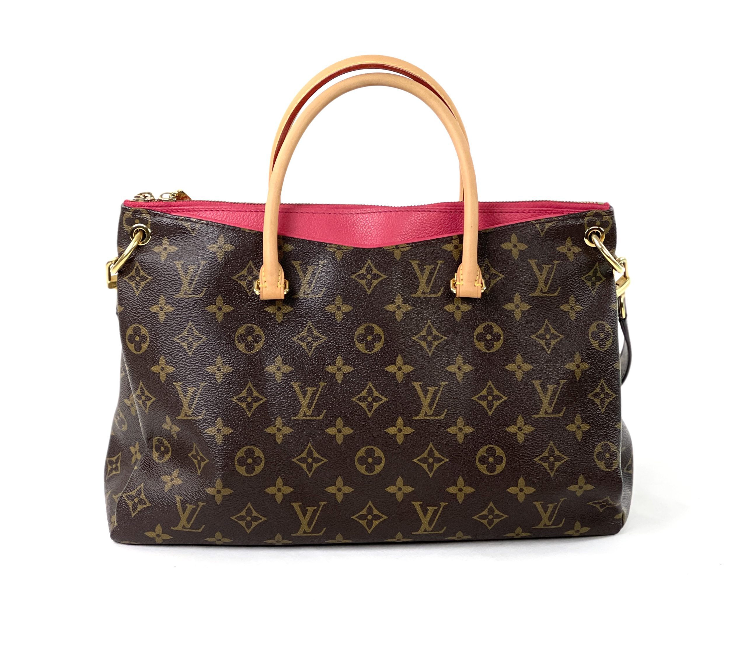 Louis Vuitton Pallas MM Dahlia Pink Monogram Logo Satchel Bag – Fashion  Reloved
