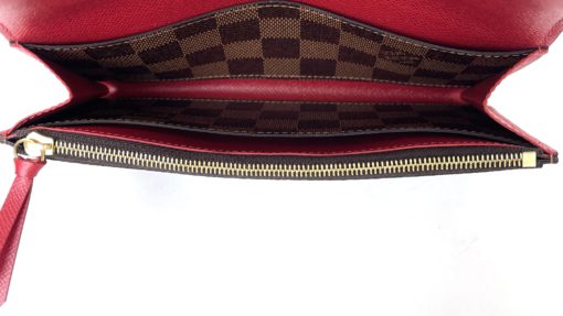 Louis Vuitton Monogram Emilie Wallet Red Zipper