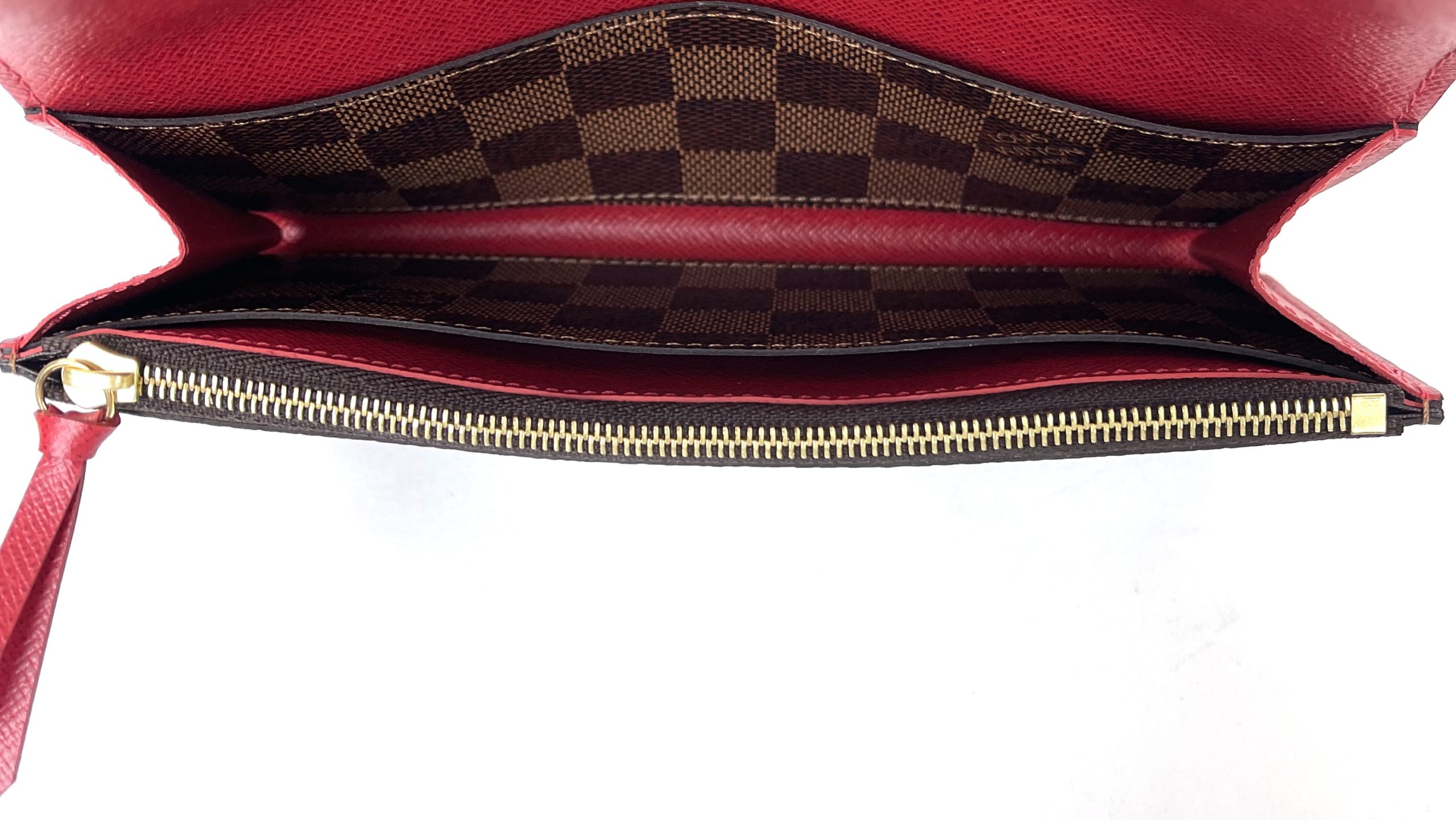 Emilie cloth wallet Louis Vuitton Red in Cloth - 10906166