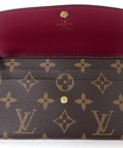 Louis Vuitton Monogram Emilie Wallet Fuchsia Front View