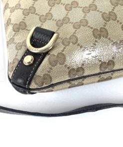 Gucci GG Tan Crystal Coated Canvas Messenger Bag