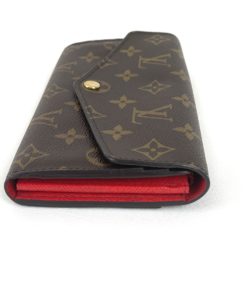 Louis Vuitton Monogram Sarah Wallet with Coquelicot Red