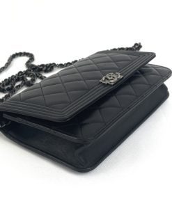 Chanel Black Lambskin Bag Bottom View