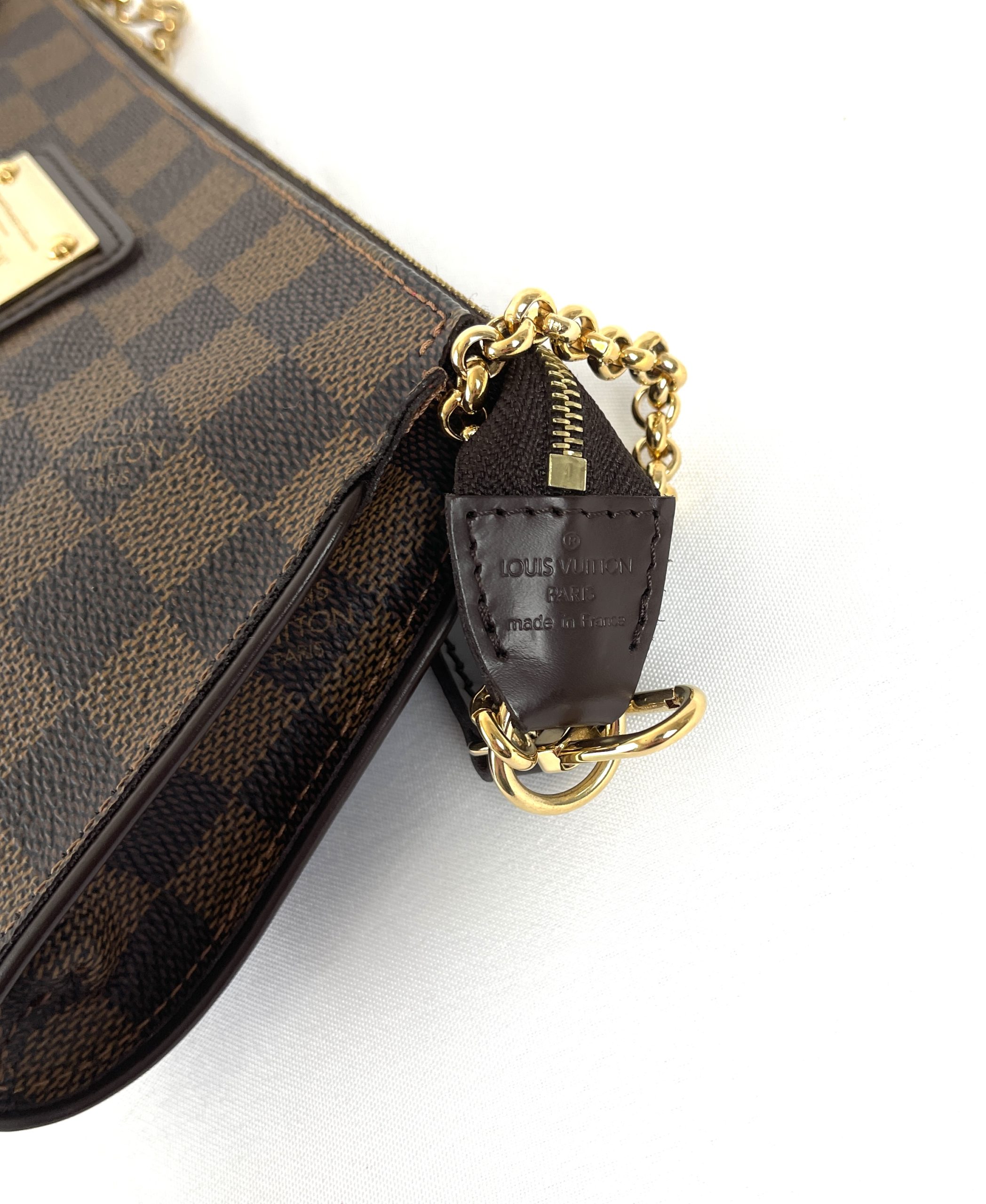 Louis Vuitton Damier Azur Pochette Eva Crossbody Bag Sophie
