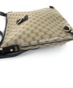 Gucci GG Tan Crystal Coated Canvas Messenger Bag