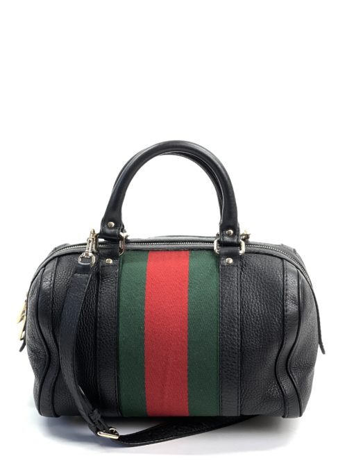 Gucci Boston Bag Black Leather 4