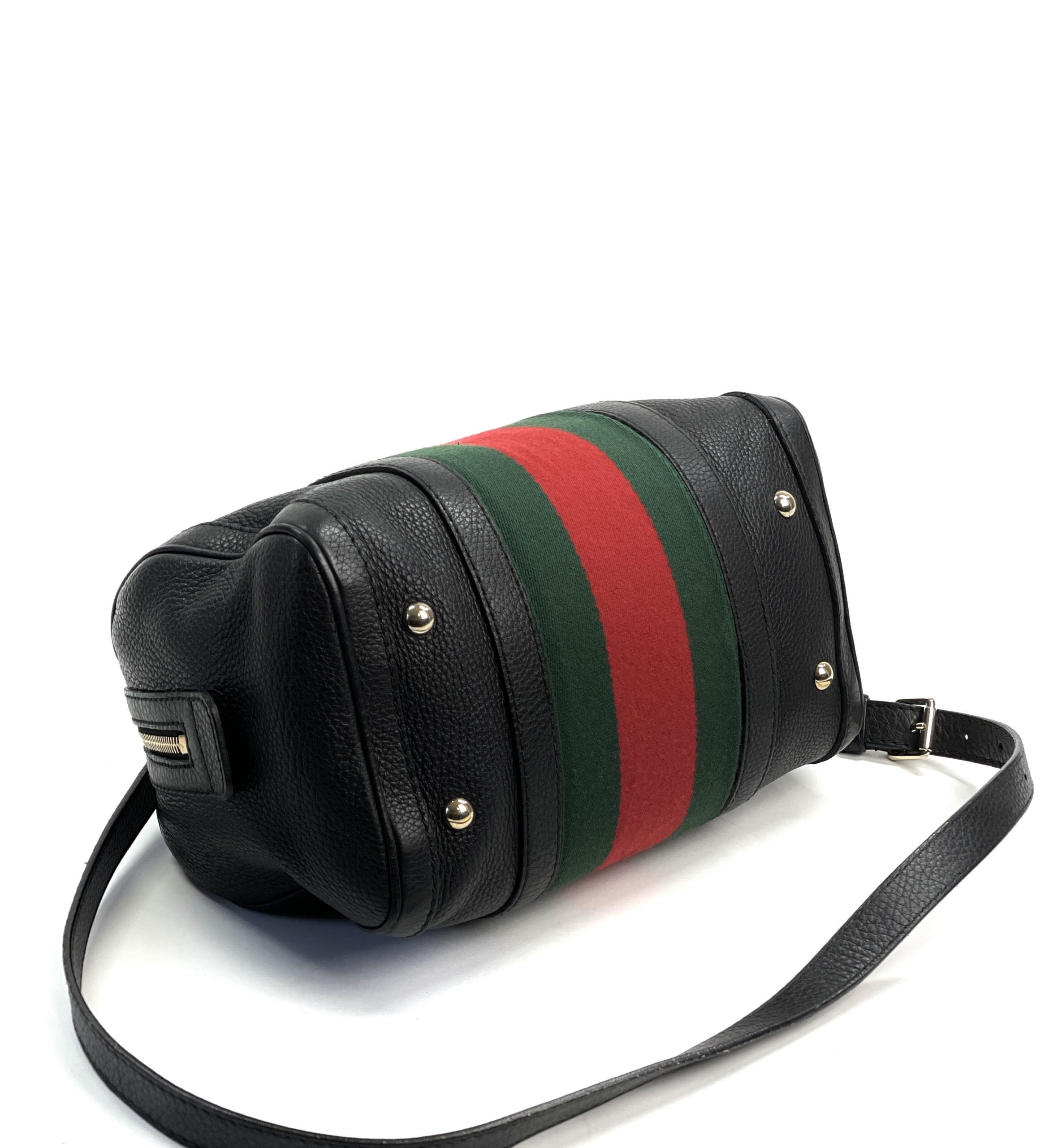 Gucci Black GG Leather Boston Bag - ADL1908 – LuxuryPromise