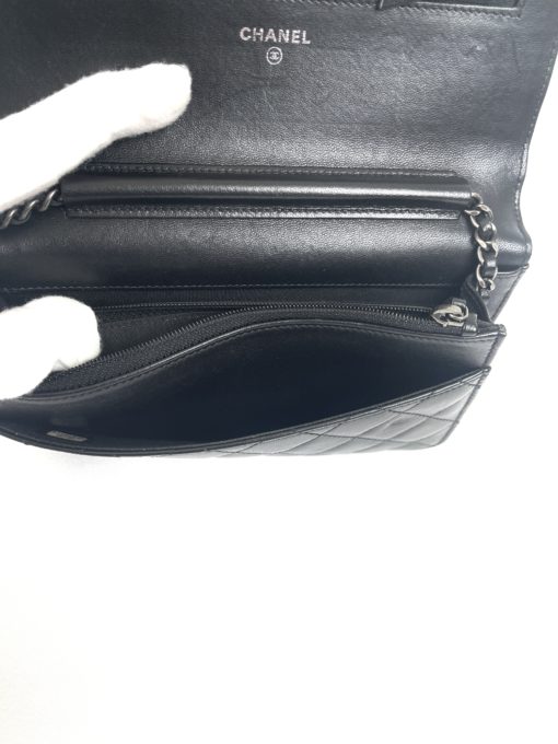 Chanel Black Lambskin Bag Inside