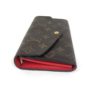 Louis Vuitton Monogram Sarah Wallet with Coquelicot Red 14