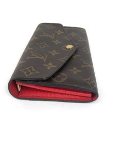 Louis Vuitton Monogram Sarah Wallet with Coquelicot Red