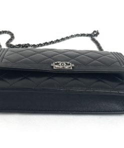Chanel Black Lambskin Bag Bottom View
