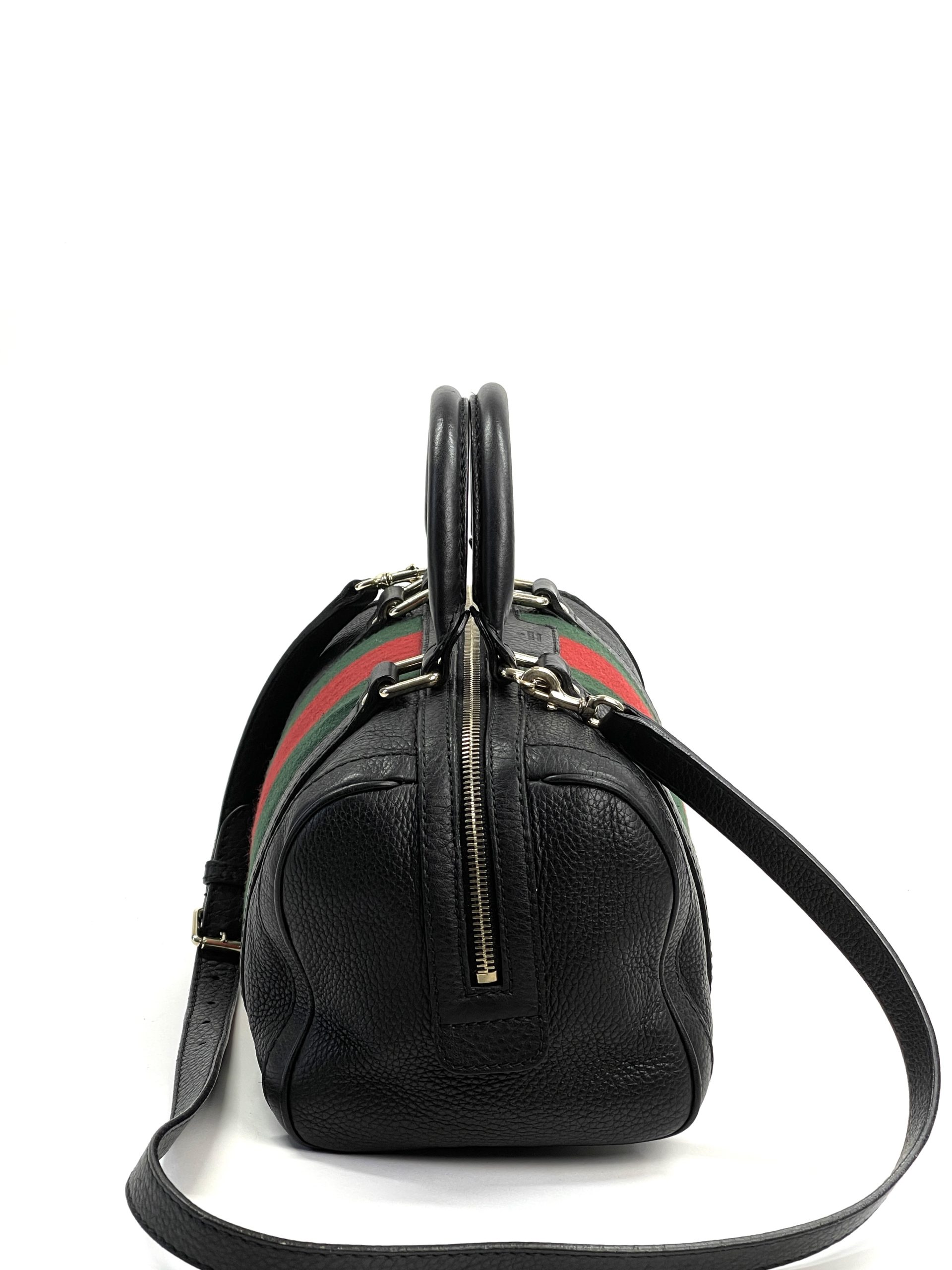 Authentic Gucci Black Guccissima Leather Boston Bag – Luxe Touch Luxury  Resale