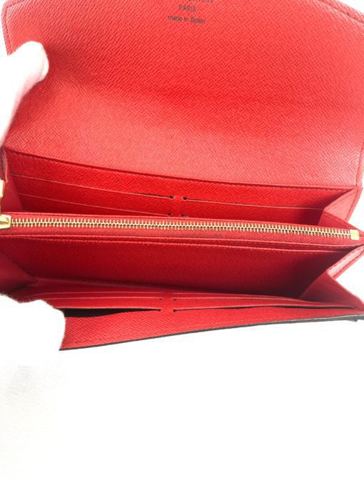 Louis Vuitton Monogram Sarah Wallet with Coquelicot Red 7