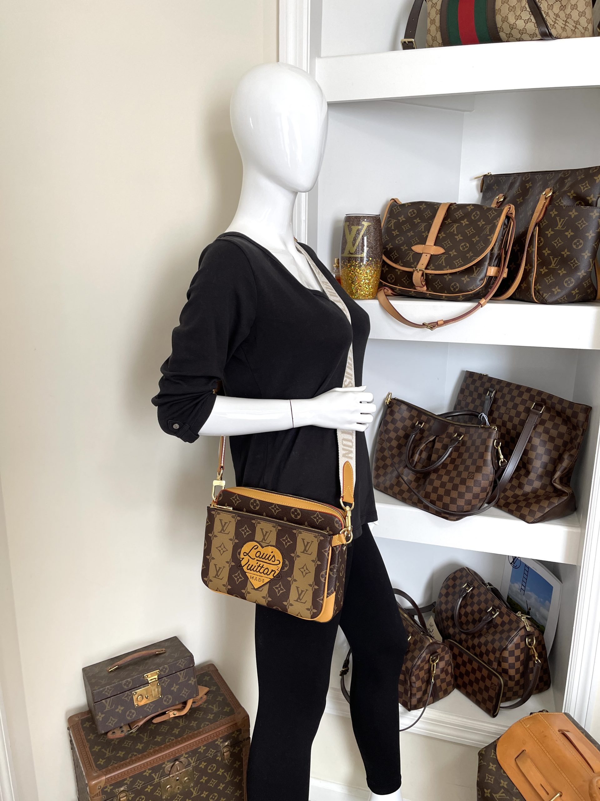 Crepslocker  Louis Vuitton x Nigo Amazone Sling Bag Damier Brown  lauren  manoogian knitted open top shoulder bag item