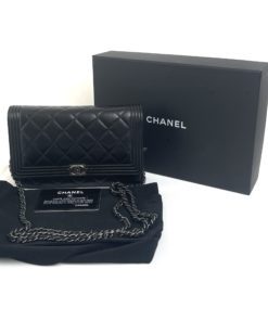 Chanel Black Lambskin Bag with Box